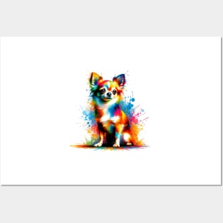 Vibrant Abstract Chihuahua Color Splash Art Portrait Posters and Art